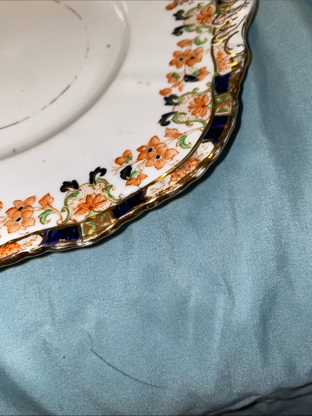 Vintage Royal Albert Heirloom Crown China England Cake Plate Set of 4 - Picture 11 of 16